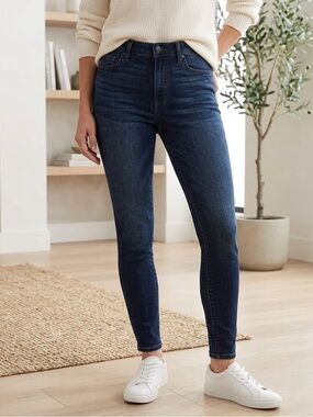 Kut from the Kloth Donna High Rise Ankle Skinny jeans-blue wash- Size 2